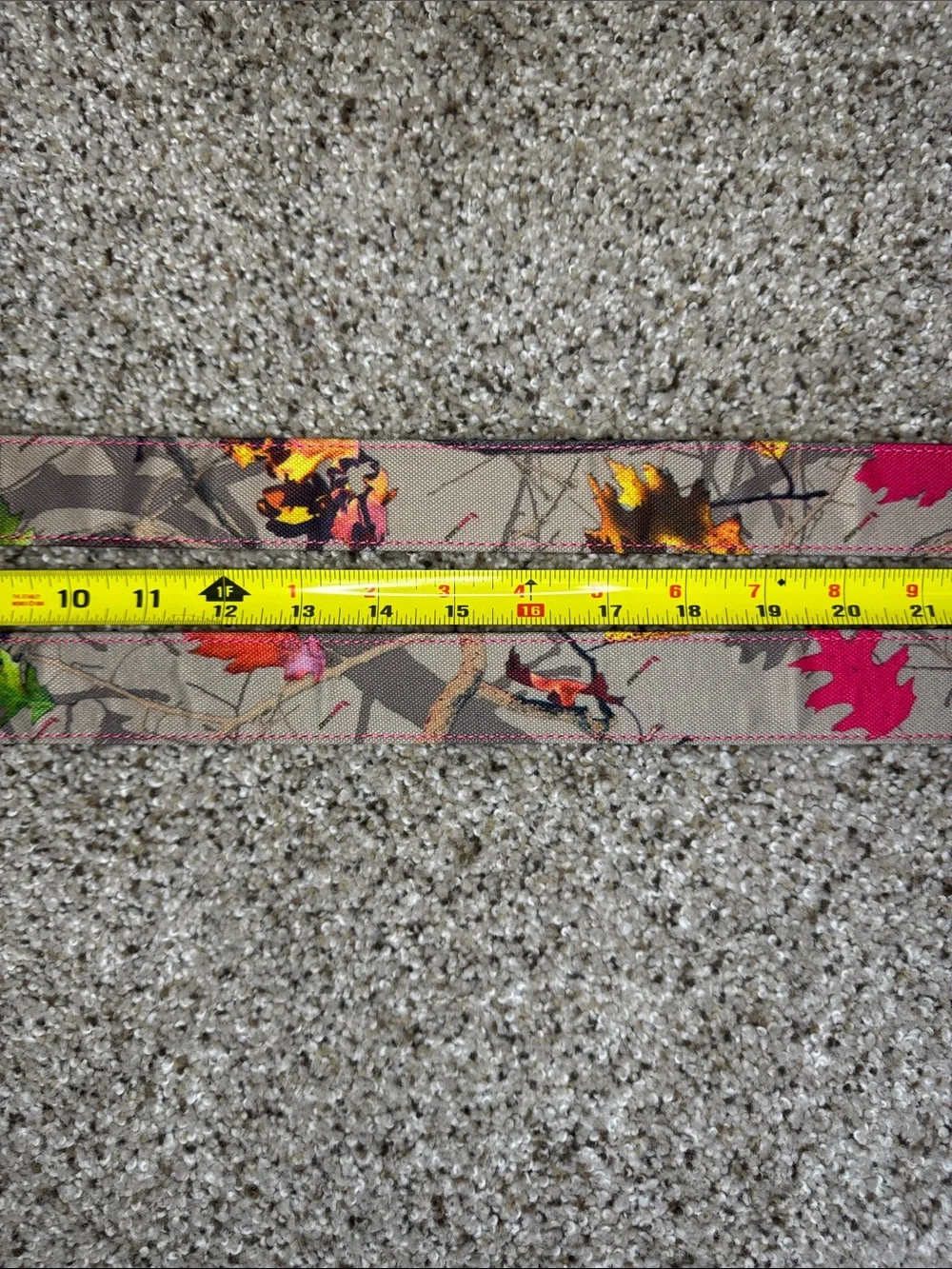 HOTLEAF 2 Pack Canvas & Leather Camo Belts Brown & Black w/ Pink Stitching